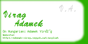 virag adamek business card